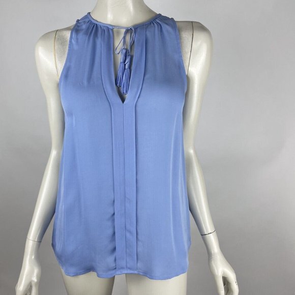 Joie Silk Airlan Tank Top Women M NWT $178 flaw* Sleeveless Tie Front Crew Neck‎ - Picture 1 of 10